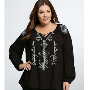 Plus size   peasant top